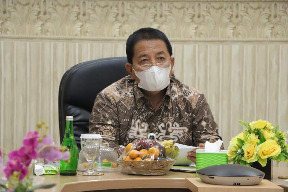 Gubernur Lampung, Arinal Djunaidi saat Penilaian Tahap III Verifikasi Tingkat Provinsi Penghargaan Pembangunan Daerah (PPD) Tahun 2021