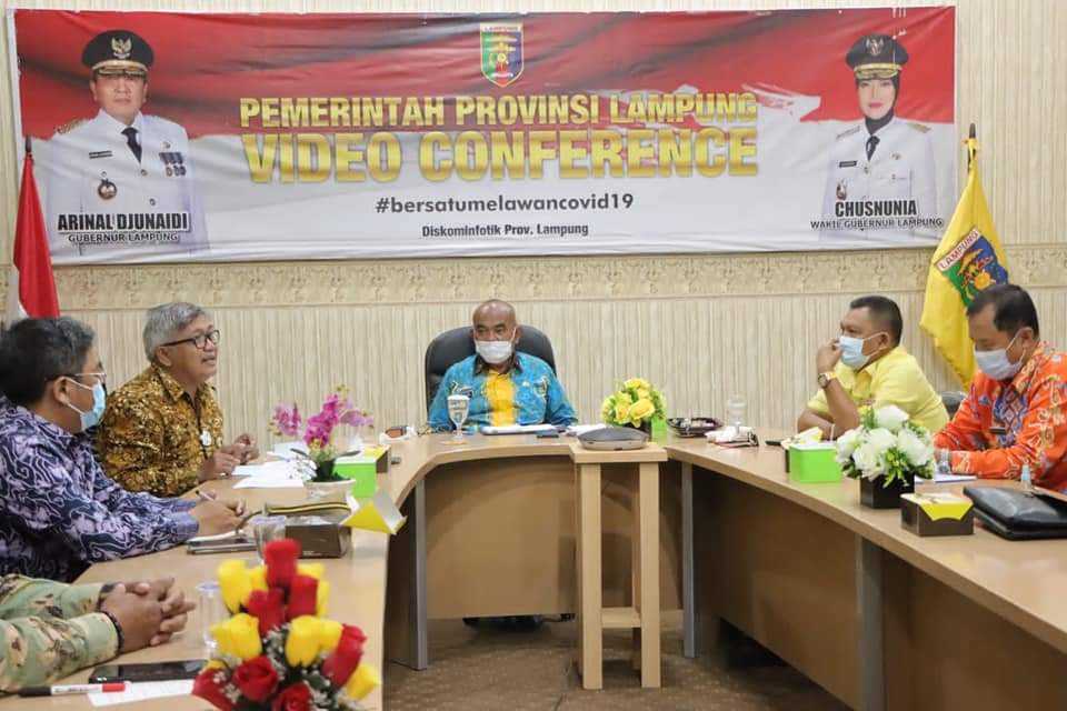 Rapat koordinasi kunjungan kerja Kementerian Koordinator Bidang Politik, Hukum dan Keamanan (Kemenko Polhukam) RI ke Provinsi Lampung