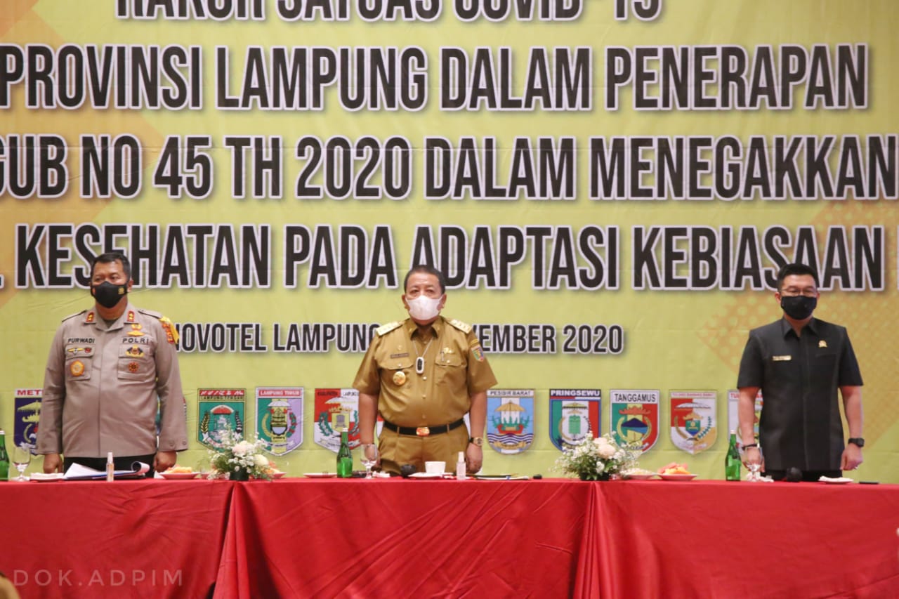 Tekan Pandemi Covid 19, Gubernur Arinal Siapkan Pergub No. 45/2020 Menjadi Perda