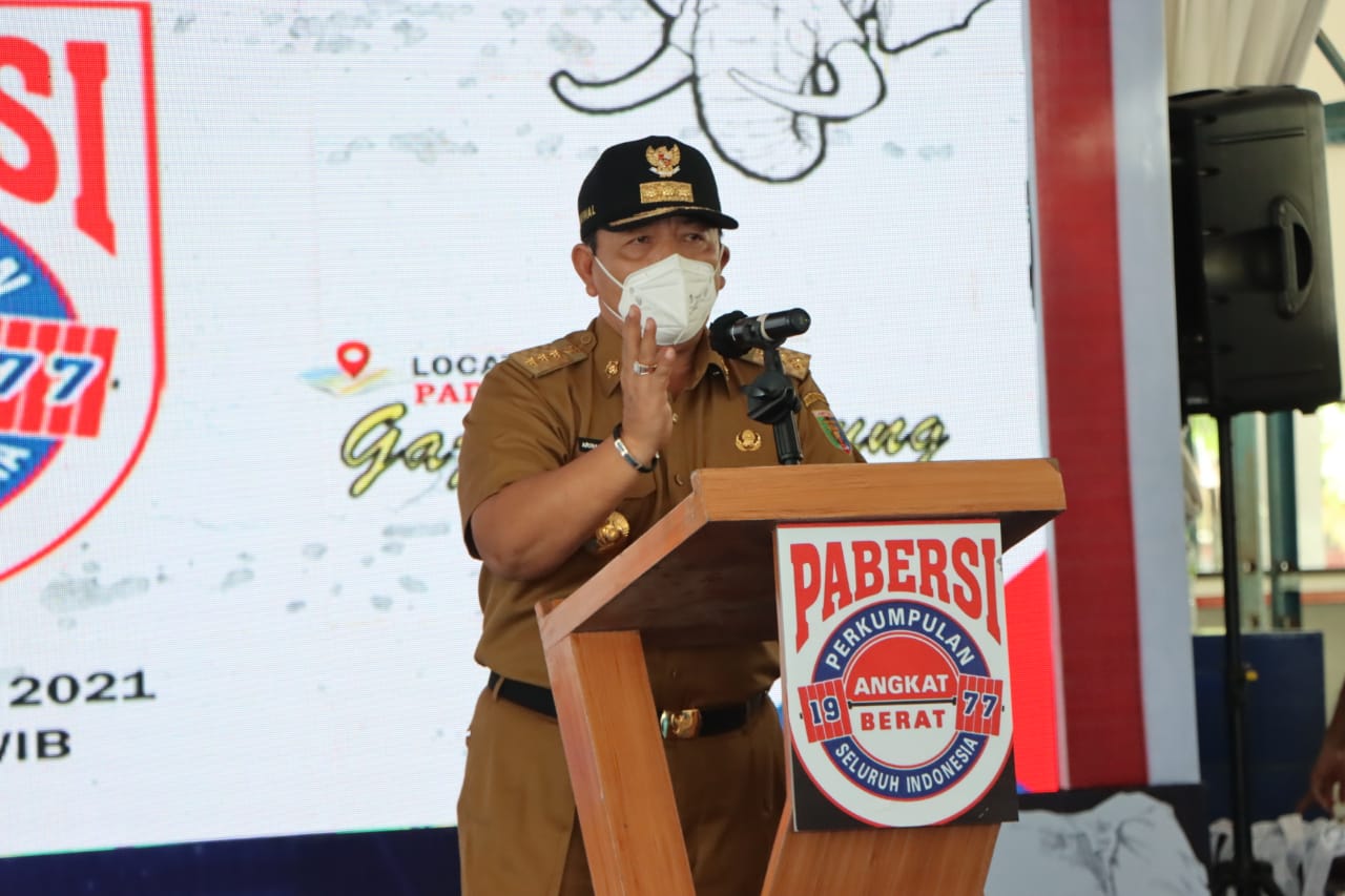 Gubernur Lampung Arinal Djunaidi Resmi Membuka Invitnas Remaja dan Junior Angkat Berat Klasik I Tahun 2021 di Pringsewu