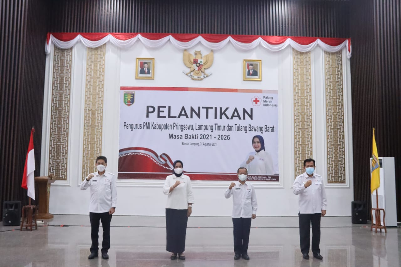 Ketua PMI Provinsi Lampung Lantik Pengurus PMI Kabupaten