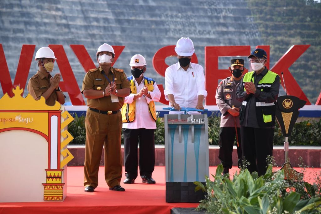 Gubernur Arinal Djunaidi Dampingi Presiden Dalam Peresmian Bendungan Way Sekampung