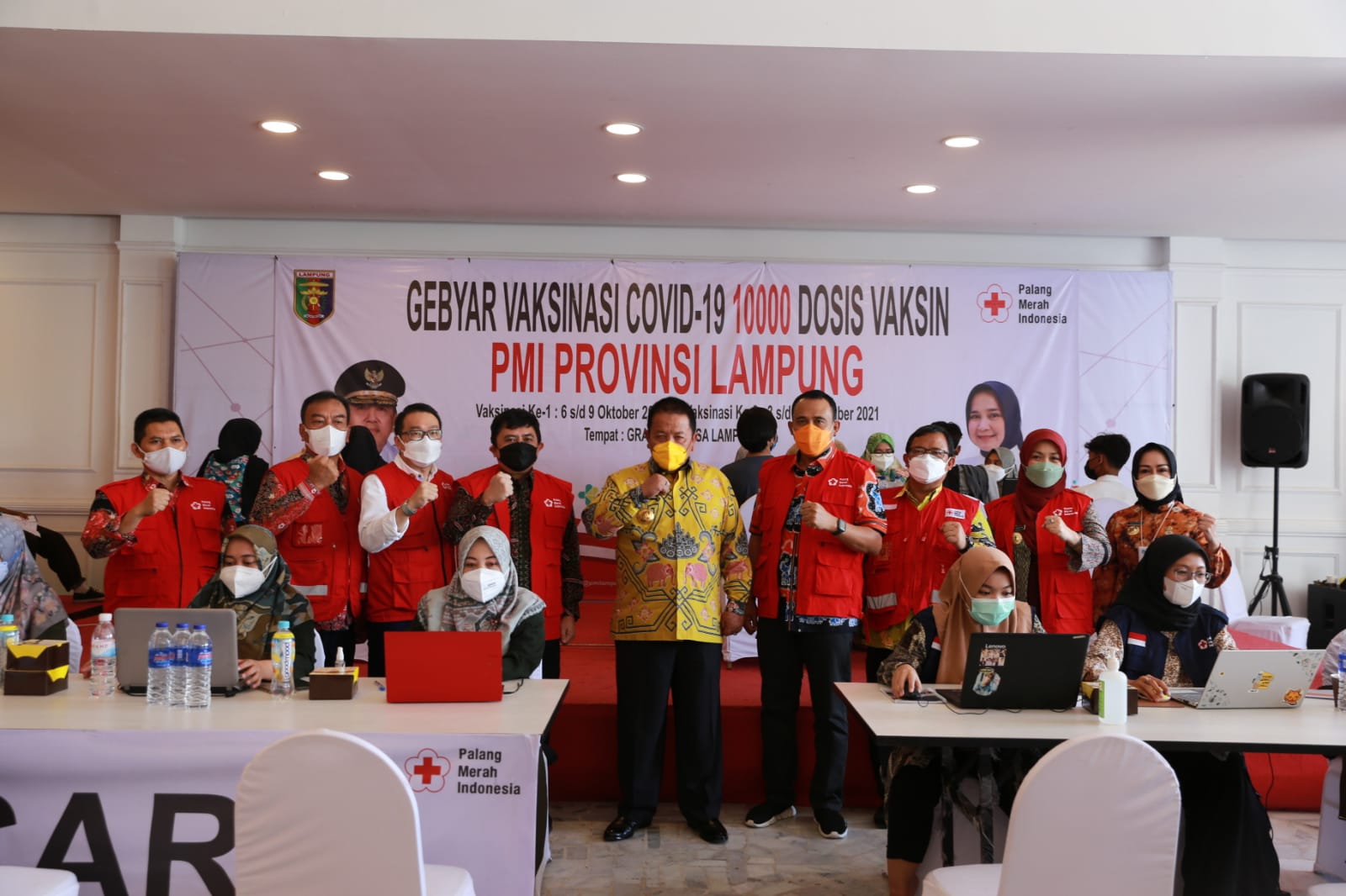 Tinjau Gebyar Vaksin PMI Lampung, Gubernur Arinal Pastikan Vaksinasi Lancar
