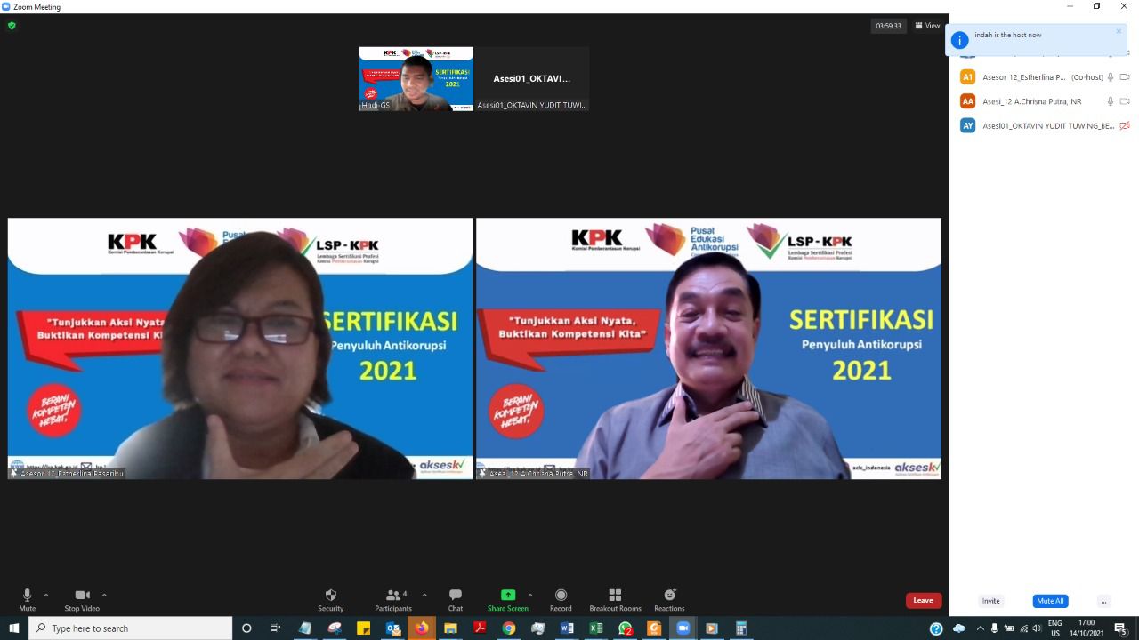 LSP KPK Rekomendasikan Chrisna Putra Sebagai Penyuluh Anti Korupsi