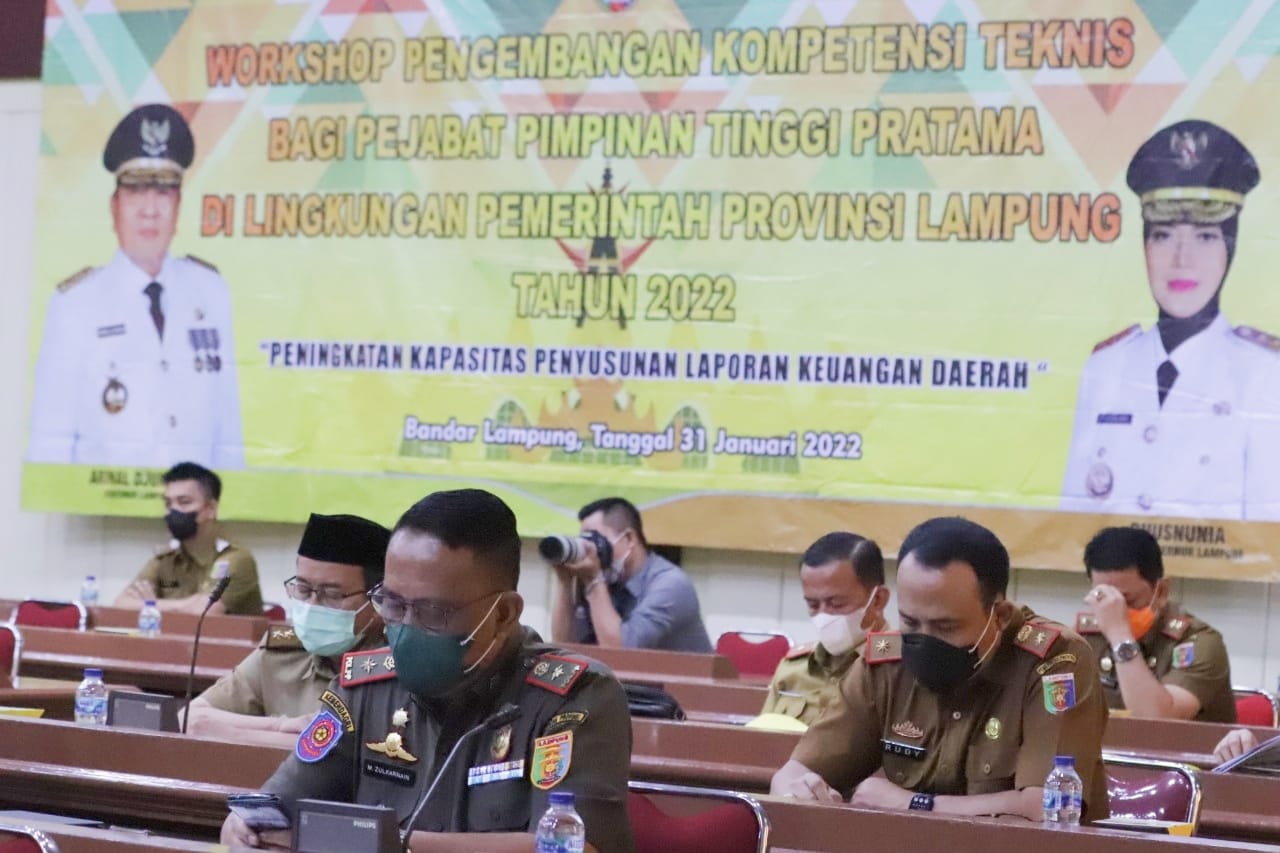 Gubernur Lampung Buka Workshop Pengembangan Kompetensi Teknis Bagi Jabatan Tinggi Pratama di Lingkungan Pemerintah Provinsi Lampung
