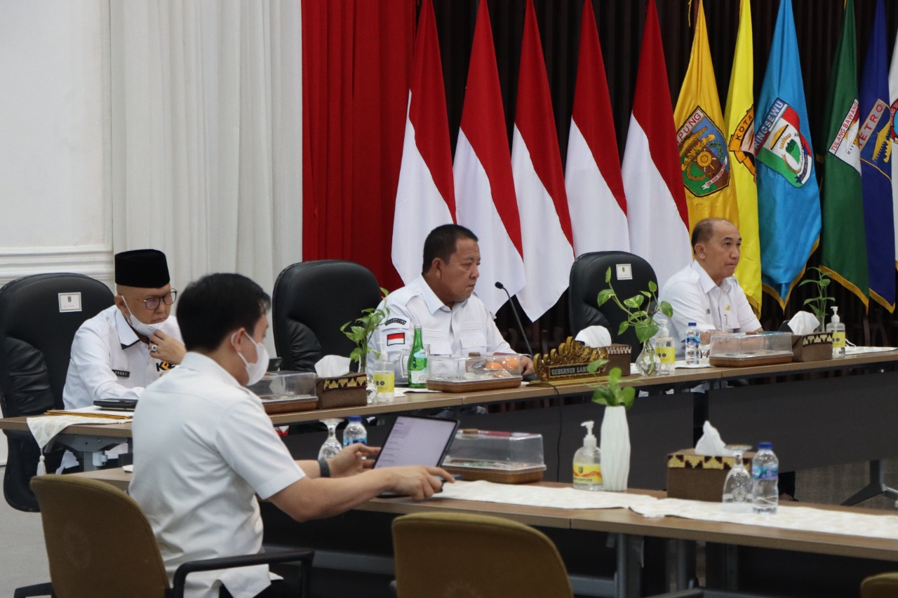Gubernur  Arinal Ikuti Pembahasan Revitalisasi TMII dan Evaluasi Anjungan Milik Pemprov Bersama Kemensetneg