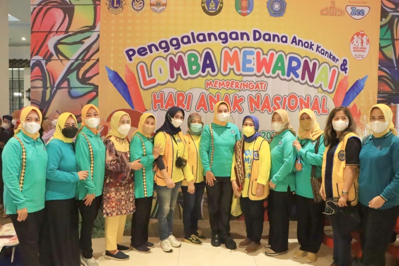 Peringatan Hari Anak Nasional Tahun 2022,  Riana Sari Arinal Hadiri Kegiatan Penggalangan Dana Anak Penderita Kanker dan Lomba Mewarnai