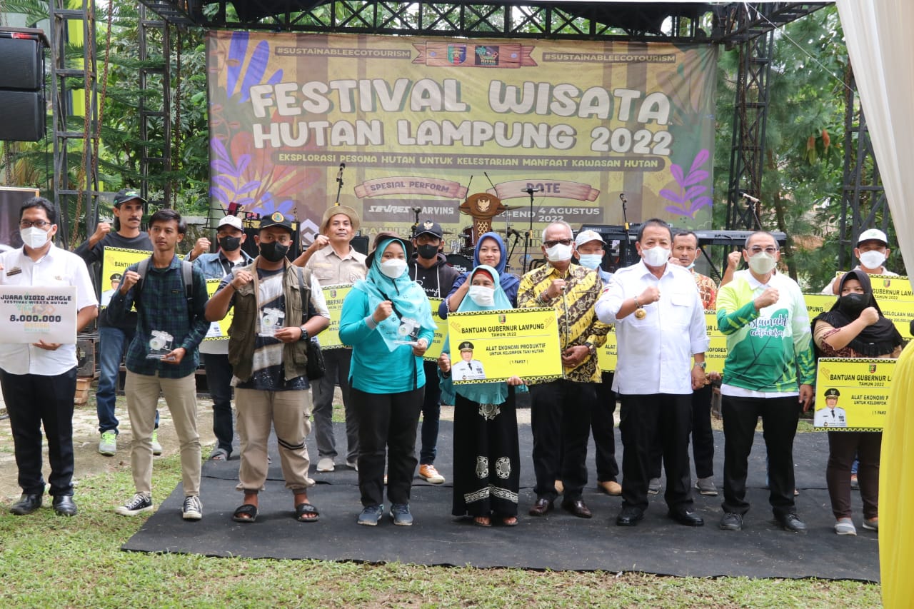 Puncak Festival Wisata Hutan Lampung Tahun 2022, Gubernur : Konsep Wisata Hutan, Wisata Minat khusus.  kelestarian Hutan Agar Tetap Dijaga