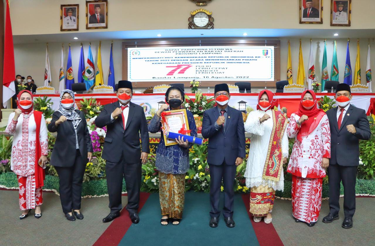 Gubernur Arinal Ikuti Rapat Paripurna DPRD Mendengarkan Pidato Kenegaraan Presiden RI Dalam Rangka Peringatan HUT Ke-77 Kemerdekaan RI