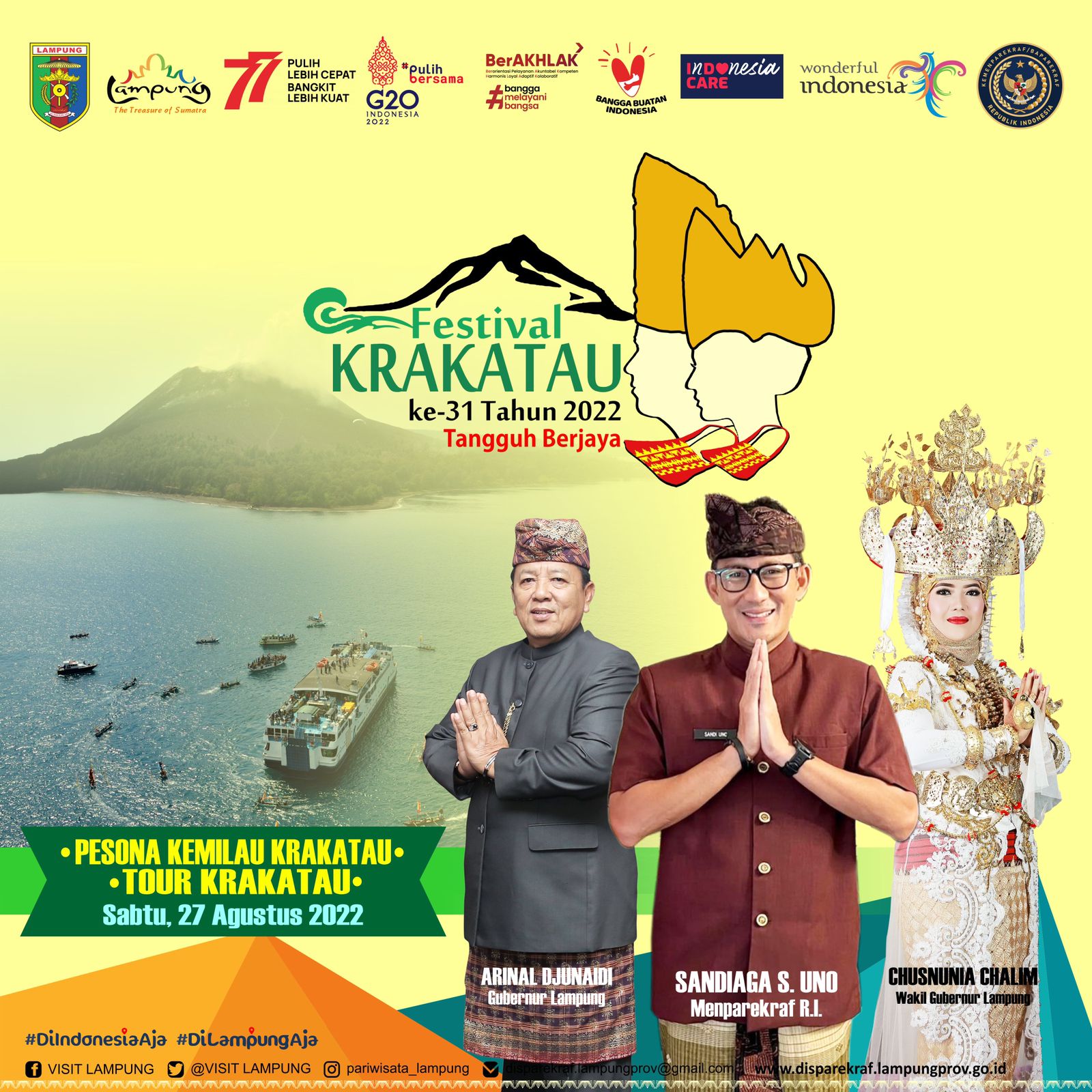 Pemprov Lampung Kembali Menggelar Festival Krakatau ke-31 Tahun 2022