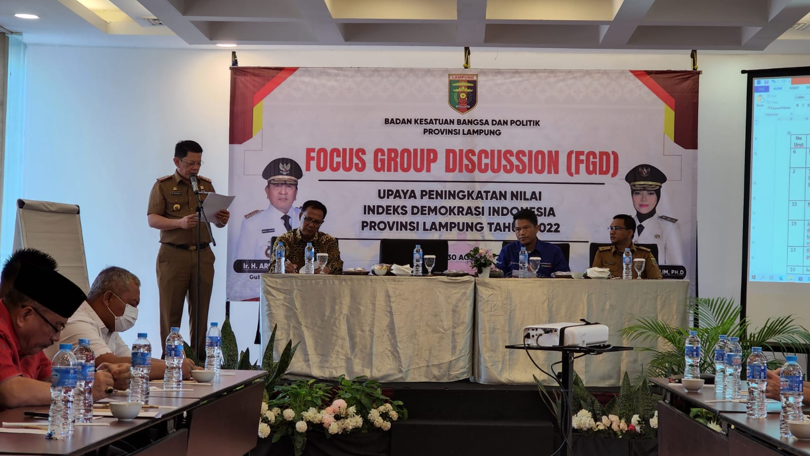 Pemprov Lampung Gelar FGD Upaya Peningkatan Nilai Indeks Demokrasi Indonesia Provinsi Lampung Tahun 2022