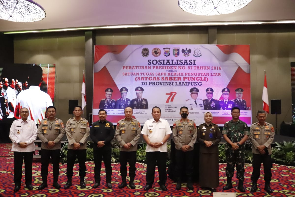 Gubernur Arinal Djunaidi Hadiri Sosialisasi Perpres 87 Tahun 2016 Tentang Saber Pungli, Pemprov Lampung Lakukan Langkah  Menciptakan Pelayanan Berkualitas, Cepat, Mudah, Terjangkau, dan Terukur