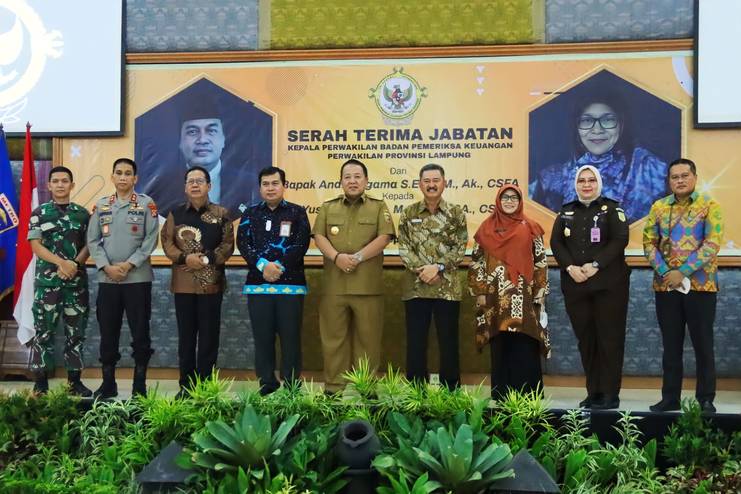 Hadiri  Serah Terima Jabatan Kepala BPK Provinsi Lampung, Gubernur Arinal Berharap Kerjasama BPK dan Pemerintah Daerah Ditingkatkan