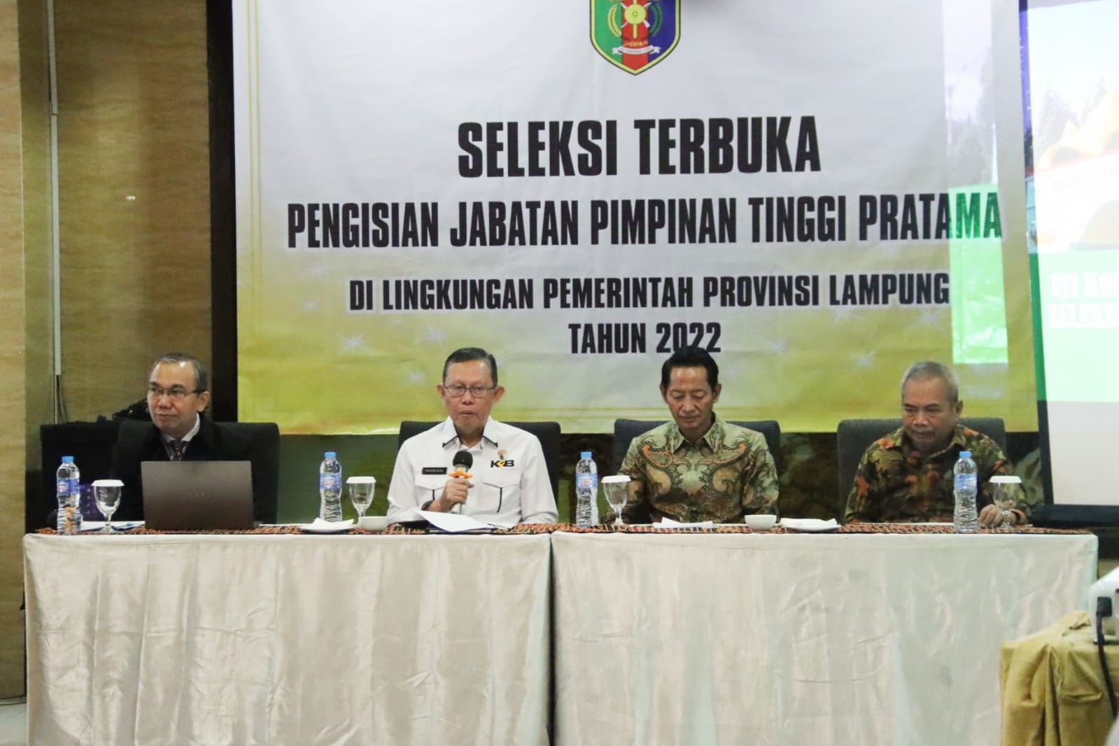 Sekdaprov Fahrizal Darminto Buka Acara Uji Kompetensi Pada Seleksi Terbuka JPTP Dilingkungan Pemerintah Provinsi Lampung