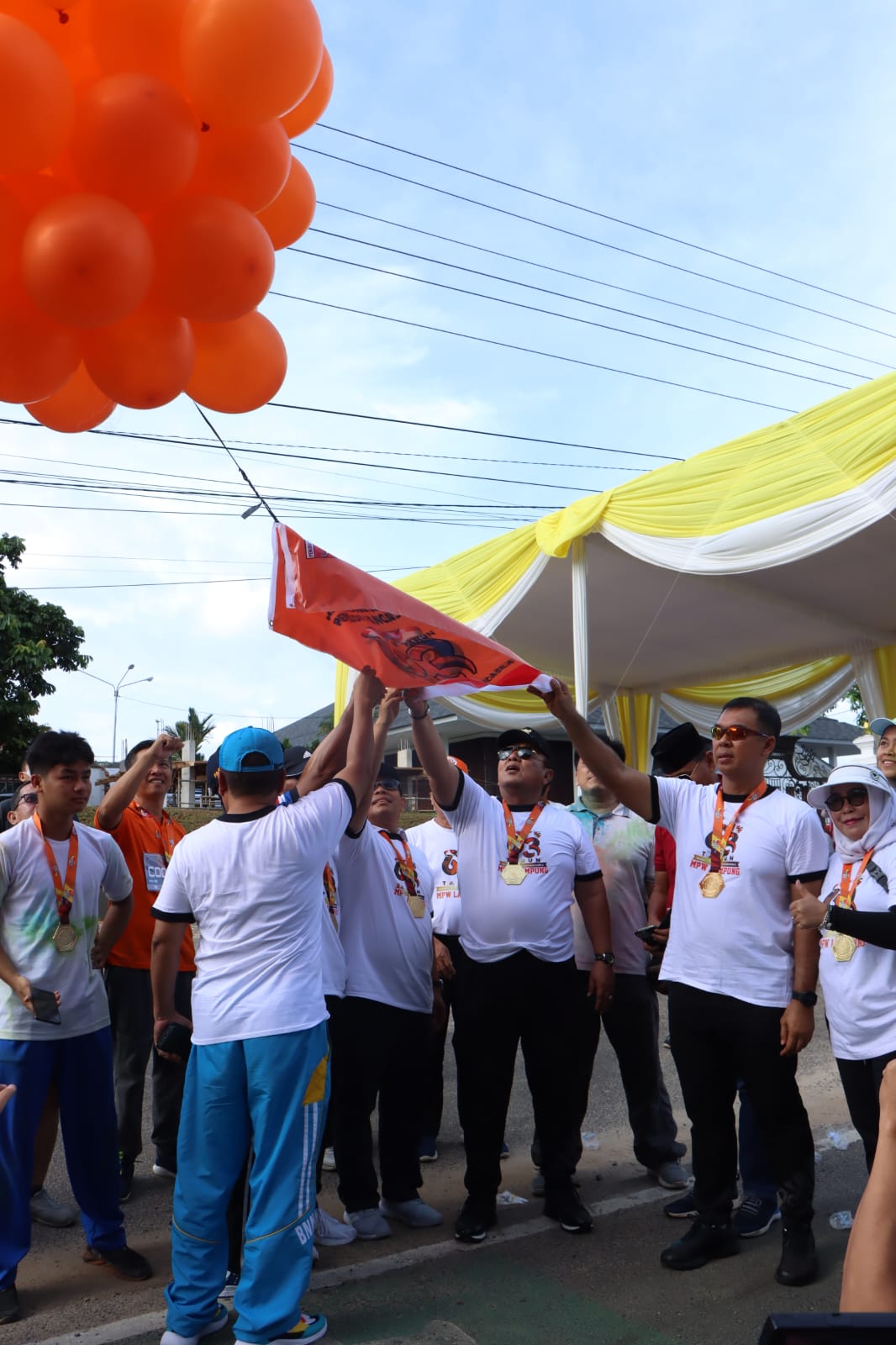 Gubernur Arinal Hadiri Pemuda Pancasila Colour Run 2022 Peringatan HUT Pemuda Pancasila ke-63