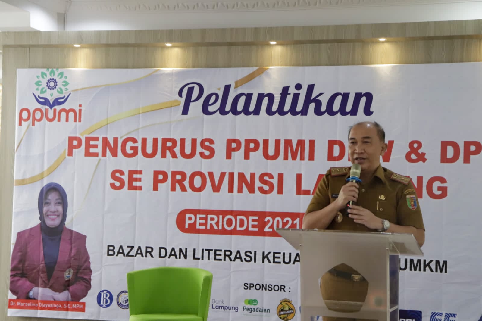 Kepala Bappeda Mewakili Gubernur Lampung Hadiri Pelantikan  Pengurus DPD dan DPC PPUMI Lampung