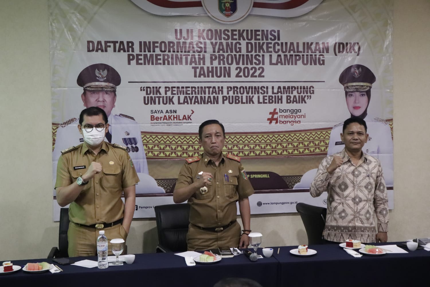 Kadis Kominfotik Provinsi Lampung, Membuka Kegiatan Uji Konsekuensi Daftar Informasi yang Dikecualikan