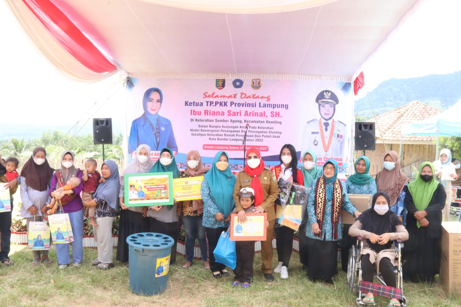 TP PKK Provinsi Lampung Melaksanakan Kunjungan Kerja Ke Desa Model Konvergensi Penanganan dan Pencegahan Stunting serta Desa Ramah Perempuan dan Peduli Anak