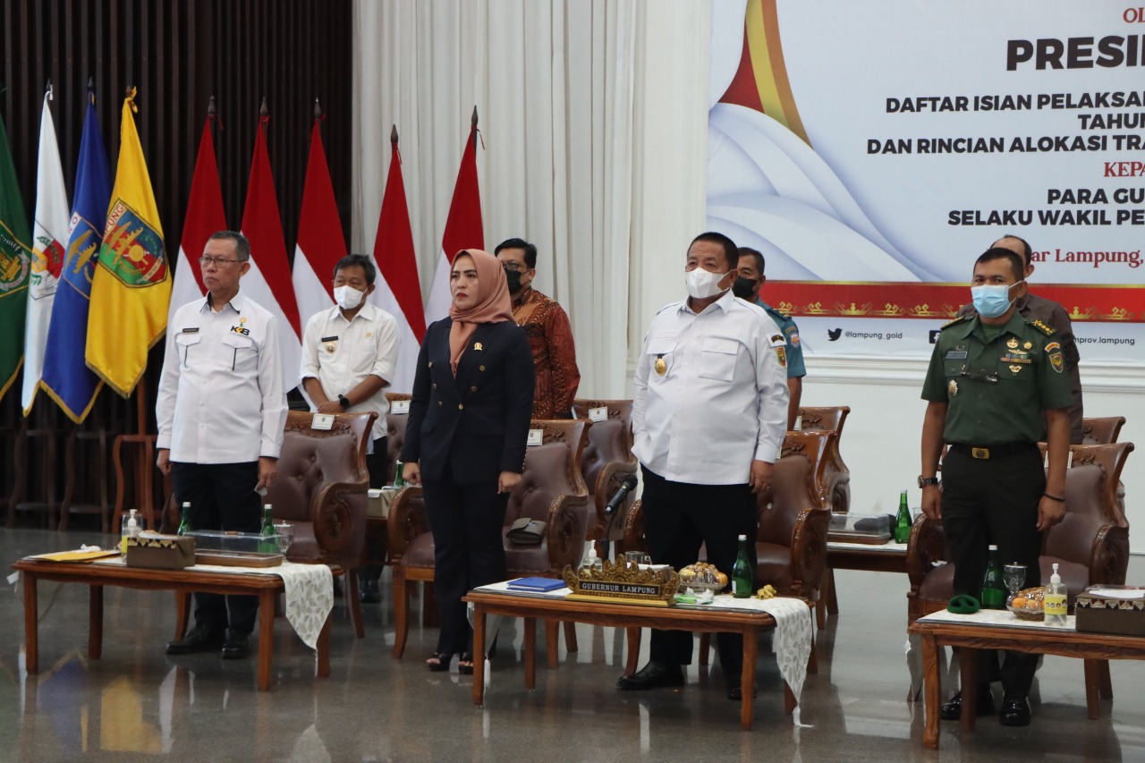 Gubernur Arinal Djunaidi  Mengikuti Kegiatan Penyerahan DIPA dan TKDD Tahun Anggaran 2023 Oleh Presiden Republik Indonesia
