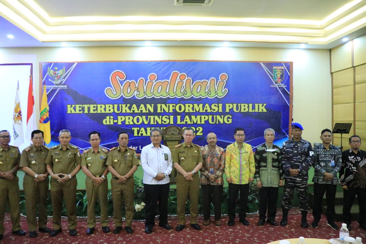 Wakili Gubernur, Sekdaprov Fahrizal Darminto Buka Sosialisasi Keterbukaan Informasi Publik  di Provinsi Lampung Tahun 2022