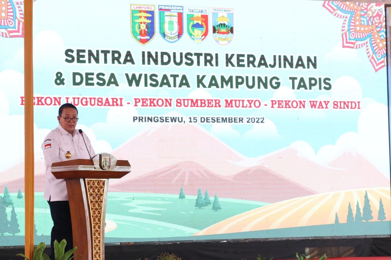 Gubernur Arinal Djunaidi Canangkan Tiga Desa di Provinsi Lampung Sebagai Sentra Industri Kerajinan dan Desa Wisata Kampung Tapis