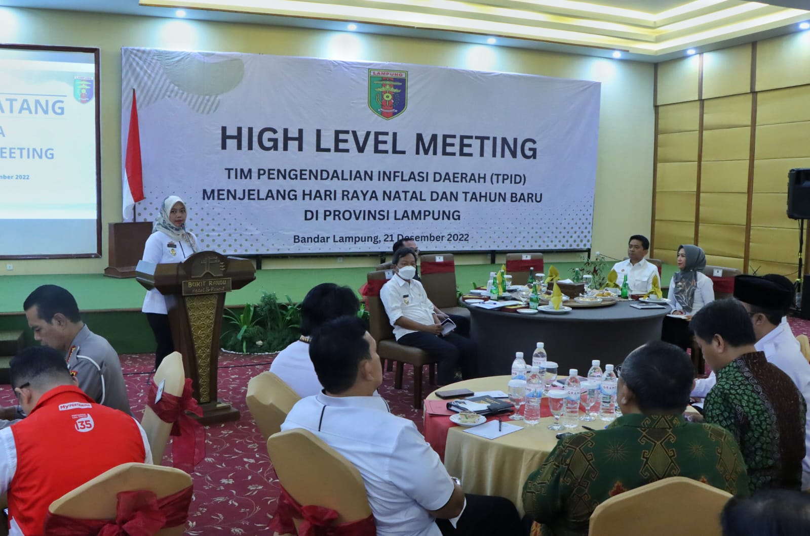 Menghadapi Hari Raya Natal dan Tahun Baru, Pemprov Lampung Gelar High Level Meeting Rakor TPID Provinsi Lampung