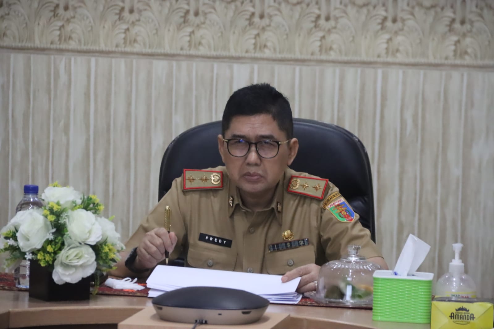 Pemprov Lampung Ikuti Rapat Koordinasi Pengendalian Inflasi Daerah Bersama Mendagri