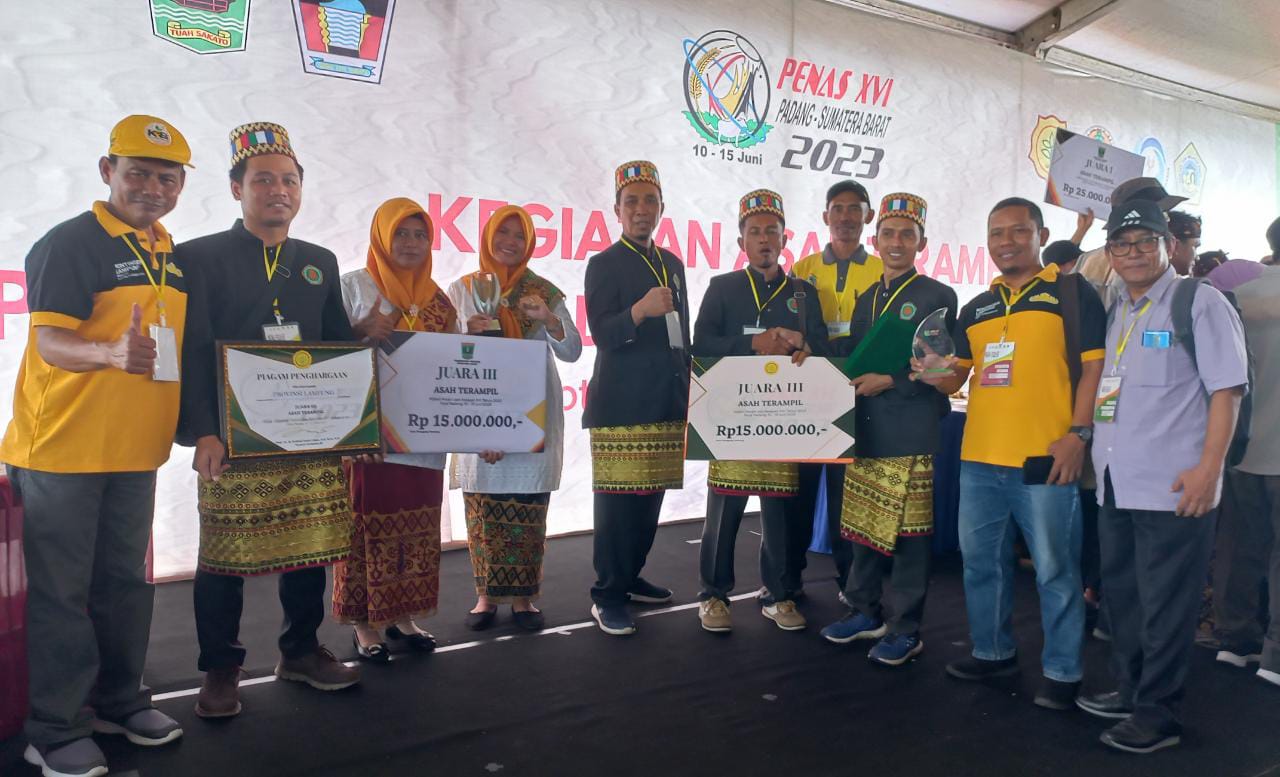 Kontingen KTNA Provinsi Lampung Raih Juara 3 Lomba Asah Terampil Penas Tani Nelayan XVI 2023