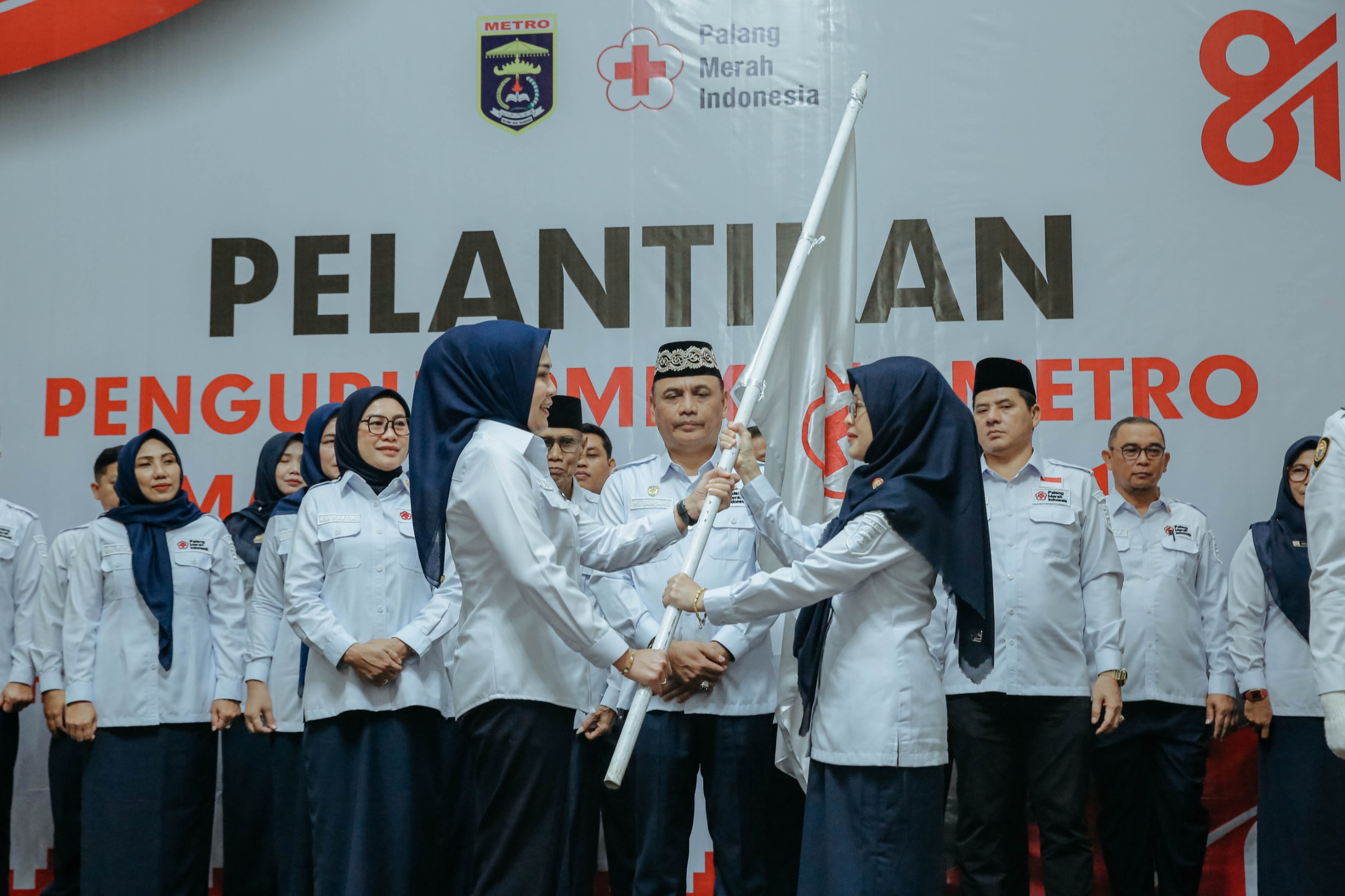 Ketua PMI Lampung Purnama Wulan Sari Mirza Lantik Pengurus PMI Kota Metro Masa Bakti 2026-2031