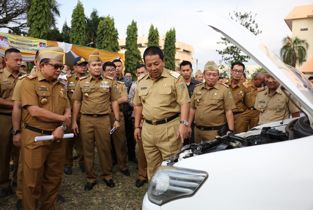 Gubernur Arinal Lakukan Manajemen Aset Daerah yang Transparan dan Akuntabel Melalui Apel Kendaraan D
