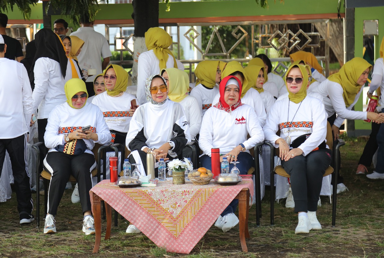 Ibu Riana Sari Arinal Buka  Lomba Senam Lampung Berjaya Berlangsung Meriah,  48 OPD Ikut Bertarung